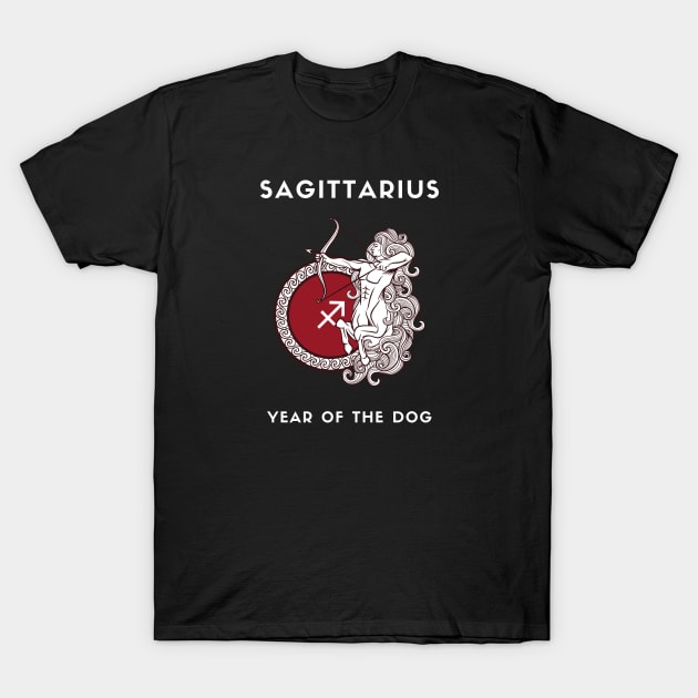 SAGITTARIUS / Year of the DOG T-Shirt by KadyMageInk